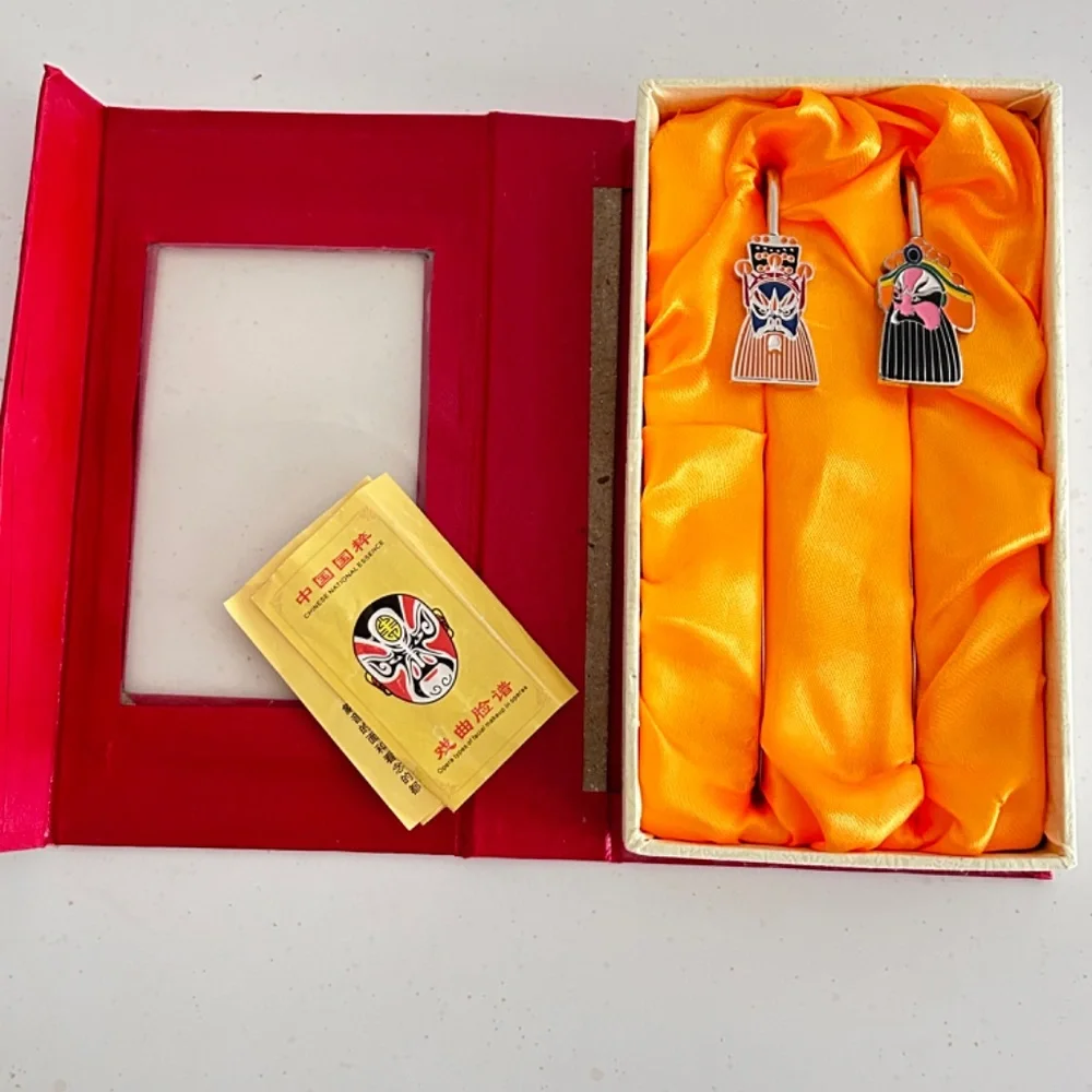 Chinese Opera Mask Bookmark Art Chinese Collectible Opera Facial Makeup
